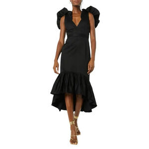 NWT Making The Cut Black Mermaid Dress XS Romantic Ruffle Flounce Runway Fashion